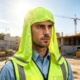 thumbnail image 2 of Mens Cooling Skull Cap with Neck Shade Elastic Reflective Outdoor Work Sun UV Protection Hat for Construction Sanitation Workers, 2 of 5