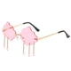 thumbnail image 3 of Gafas de sol UV400 de Retro Fashion Rosado Gafas de sol en la nube sin montura, 3 of 8