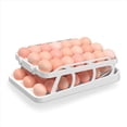 thumbnail image 1 of Soporte para 45 Huevos para Refrigerador, Dispensador de Huevos de 3 , Frescura Asegurada con Registrador de Tiempo, Organizador de Huevos Rodantes Que Ahorra Espacio, 1 of 5