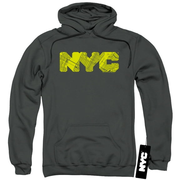 New York City - Nyc Map Fill - Pull-Over Hoodie - Small