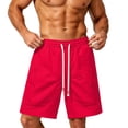 thumbnail image 4 of Hurxie Mens Athletic Shorts Running Shorts Quick Dry Workout Shorts 7"/ 9" Lightweight Gym Basketball Shorts Zipper Pockets Red,M, 4 of 5