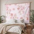 thumbnail image 3 of Pink Floral Tapestry for Bedroom Wall Hanging Tapestry, Modern Farmhouse Aesthetic Shabby Chic Flower Ceiling Backdrop Tapestries Poster Blanket Wall Decor for Teens Room Living Room Dorm 51" x 59", 3 of 8