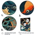 thumbnail image 3 of Designart Japanese Landscape With Octopus V Canvas Wall Art, 3 of 5