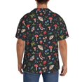 thumbnail image 5 of Disketp Men's Hawaiian Forest Flora and Insects Print Shirts Button Down Holiday Beach Shirts-3X-Large, 5 of 7