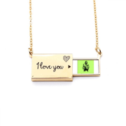 Merciful Savior  Kindness Tolerant Letter Envelope Necklace Pendant Jewelry