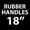 d) 18 Inch Black, variant on Synergee Straight Bar Cable Attachment 12”. Universal Attachment for Cable Machines. Pull Down / Press Down Accessory