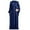 Blue, variant on Abaya Dress for Elegant Women's Two Piece Suit Long Vest Dress with Sleeveless Jacket and Skirt Belted Outfit