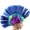 Hallowmas Masquerade Punk Mohawk Mohican Hairstyle Cockscomb Hair Wig hallowmas-masquerade-punk-mohawk-mohican-hairstyle-cockscomb-hair-wig
