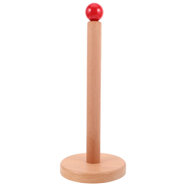 Organizador de accesorios para el cabello de madera maciza: soporte de escritorio para coleteros, soporte para guardar bandas para el cabello y soporte para coleteros.