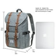 thumbnail image 2 of KAUKKO Laptop Outdoor Backpack, Traveling Rucksack Fits 15.6 Inch Laptop(5-13-GREY), 2 of 5