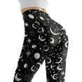 thumbnail image 5 of DISNIMO Moon Sun Star Yoga Pants Leggings for Women Print, Soft High Waisted Yoga Pants Tummy Control, Athletic Women's Workout Leggings for Yoga Gym, Black, M, 5 of 6