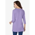 thumbnail image 2 of Woman Within Plus Size Perfect Three-Quarter Sleeve Crewneck Tunic, 2 of 6