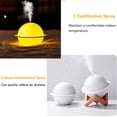 thumbnail image 4 of Humidificador de lámpara de luna JAMW Luz nocturna de luna con impresión 3D Carga USB 3 colores Sencillez, 4 of 5