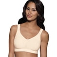 thumbnail image 1 of Bali Womens Comfort Revolution Smart Sizes Shaping Wirefree Bra, L, Light Beige, 1 of 4