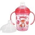 thumbnail image 3 of Nuby No Spill Tritan 2 Handle 360 Weighted Straw Glitter Print - Spout Cup, 8oz/ 240 Ml /4 Months +, Green Swan, 3 of 8