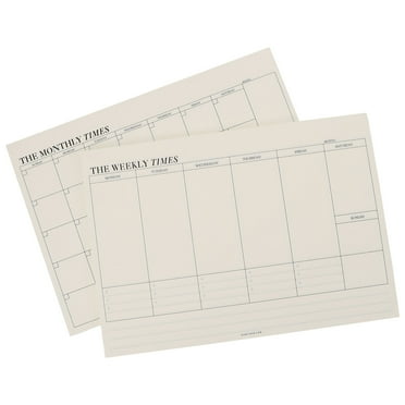 2 Pcs Tear-off Schedule Notebooks Weekly Plan Notepad Weekly Planner Work Planner Desk Notepad Monthly Scheduler Student