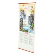 Chinese Calendar Wall Scroll Calendar Wall Hanging Calendar for Year of Dragon Lunar Calendar