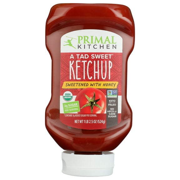 Pack of 6, Primal Kitchen A Tad Sweet Ketchup, 18.5 oz