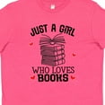 thumbnail image 4 of Inktastic Just a Girl Who Loves Books Youth T-Shirt, 4 of 5