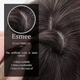 thumbnail image 4 of perruque Marron Fonc Pour Femmes De 24 Pouces Avec Frange, Longue Vague Naturelle, Perruque Synthtique Rsistante La Chaleur, 4 of 5
