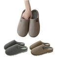 thumbnail image 3 of ZZwxWA Thick Slippers Thickness Autumn and Winter Men Cotton Slippers Warm Soft-Soled House Shoes Indoor Cotton Slippers Soft Quiet Non Slip Indoor Slippers for Home Bedroom Guest Walk up to 65% Off, 3 of 6