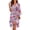 Dachshund Floral Print, variant on Rooster Chicken Pattern Nightgowns, Adjustable Belt 3/4 Sleeve Elastic Cloth Soft Lightweight Sleepwear for Women Sleeping and Spa