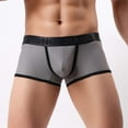 thumbnail image 3 of B91xZ Boxers pour Hommes en Coton Extensible, Gris G, 3 of 4