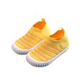 thumbnail image 2 of UTTOASFAY Toddler Shoes Toddler Baby Girls Boys Shoes Flying Woven Breathable Casual Shoes Sports Shoes Yellow 5.5-6 Years, 2 of 6