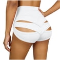 thumbnail image 4 of Kvture Cut Out Yoga Shorts Booty Butt Lifting Scrunch Shorts High Waisted Workout Gym Active Hot Pants White XL, 4 of 6