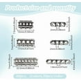 thumbnail image 2 of 60 Pcs 6 Styles 2 Colors Multi Hole Metal Bar Spacers Links Tibetan Style Rectangle Spacer Bar Link Connectors Multi Strand Separator for Jewelry Making, 2 of 6