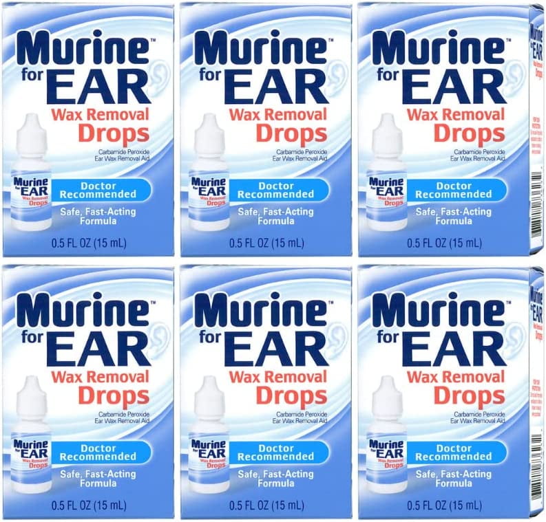 Murine Ear Ear Wax Removal Drops 0.50 oz, 0.5 oz (Pack 6)