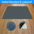 thumbnail image 4 of RIOUSSI Washable Pee Pads for Dogs, Puppy Pads for Potty Training with Leakproof Bottom. Dark Gray, 2 Pack, 36"x41", 4 of 5
