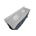 thumbnail image 5 of Katherine 72" Double Bathroom Vanity with Marine Gray Cabinet and Carrara Marble Top, 5 of 6