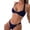 Navy, variant on Women's Color Sexy Push-Up Two-Piece Swimsuit Bikini Set Army Green S