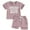 D#Purple, variant on WIBACKER Toddler Baby Boy Summer Outfit Infant Girl Clothes Auntie's Little Bestie Short Sleeve T-Shirt Casual Rolled Shorts Set