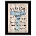 thumbnail image 2 of Trendy Decor4U "Wash Your Hands" By Debbie DeWitt, Ready to Hang Framed Print, Black Frame, 2 of 3