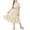 Beige, variant on ZToonmas Girls' 2-Piece Skirt Set Short Sleeve Collared Crop Top and Elastic Waist Midi Skirt Sweet Daily Outfit for Girls Ages 8-13