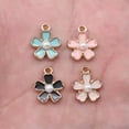 thumbnail image 2 of K-KED 100 Pcs Multicolor Alloy Enamel Flower Charms Pendant 15x12MM Diy Making D20260-Blue, 2 of 8