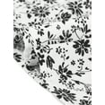 thumbnail image 5 of INSPIRE CHIC Robe Décontractée à Fleurs pour Femme avec Poches Col Ras du Cou Manches Courtes Boho Fluide Midi Robes S Blanc, 5 of 5