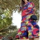 thumbnail image 5 of Puntoco Vestido Holgado Con Cuello Redondo Y Manga Corta Con Botones Para Mujer, Estilo Camisero, Falda Larga, Color Rojo Rosa Xl,Regalos Para Mujer Joven, 5 of 9