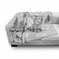 thumbnail image 3 of Alaskan Malamute Soft Flannel Fleece Blanket, Mountain Landscape in Winter Sledding Dogs Pine Trees Wilderness Art, Cozy Plush for Indoor and Outdoor Use, 70" x 90", Black and White, by Ambesonne, 3 of 6