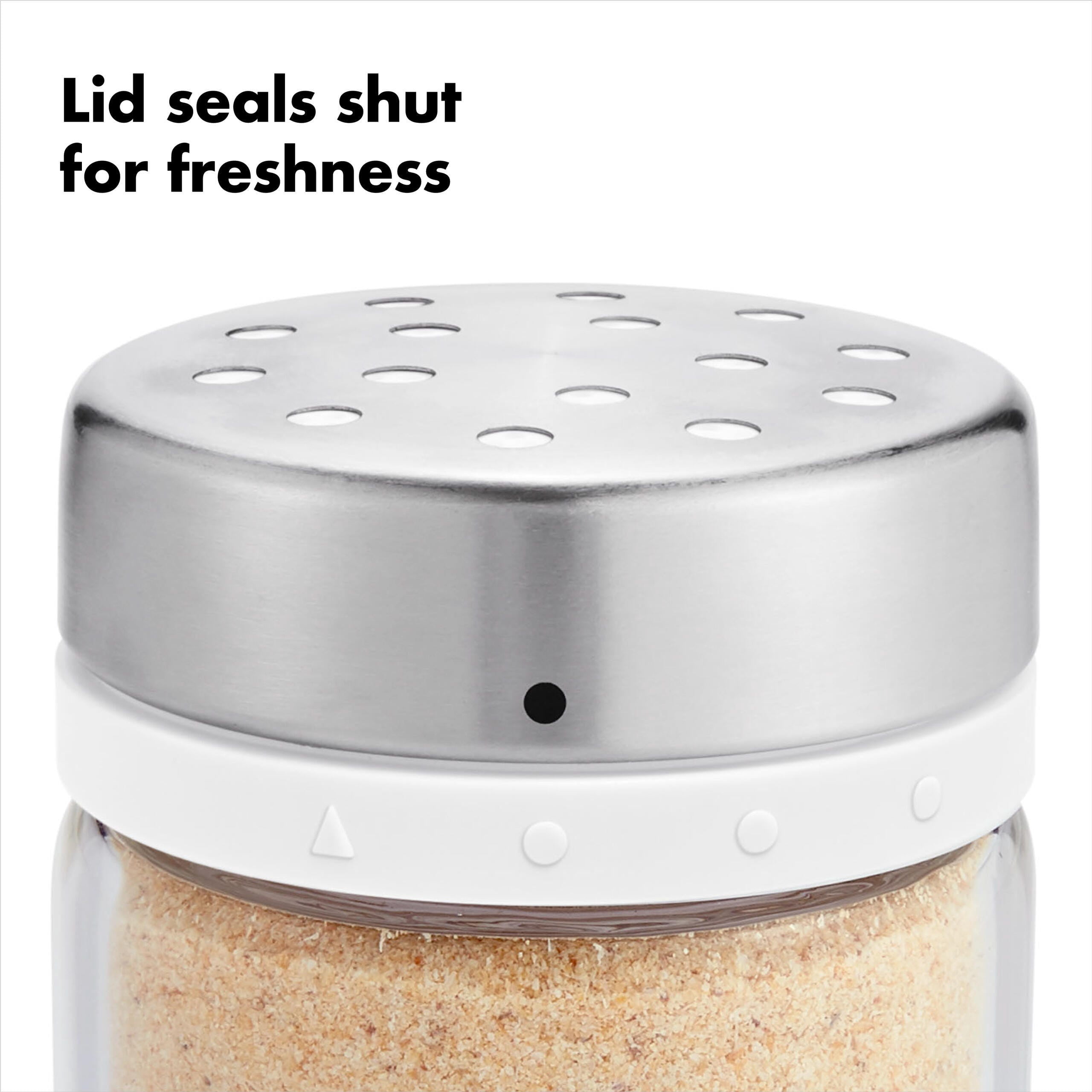 OXO Adjustable Shaker, Stainless Steel Seasoning & Spice Shaker with Adjustable Pour Settings