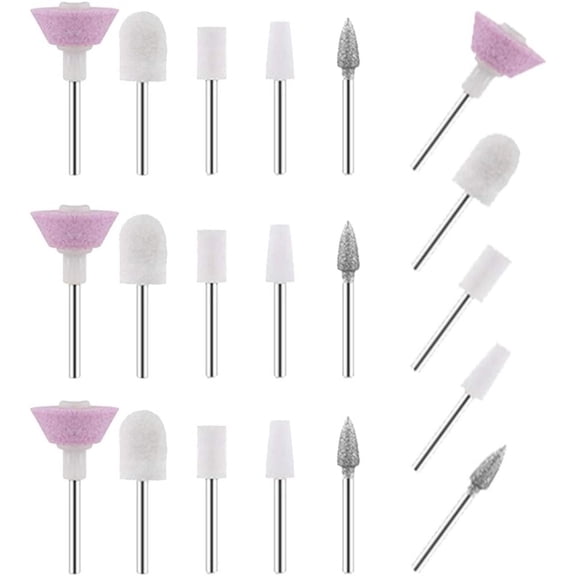 20-Pack Nail Drill Bits Replacement Heads, Professional Grit & Universal Fit for At-Home Manicure and Salon-Perfect Nails, Compatible with Most Electric Nail Files