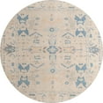 thumbnail image 1 of Ahgly Company Machine Washable Indoor Round Abstract Sage Green Area Rugs, 7' Round, 1 of 7