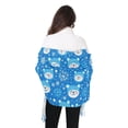 thumbnail image 4 of FORMRS Womens Scarf Winter Soft Long Big Warm Shawls Wrap Tassel Scarves, Blue Bears, 4 of 9
