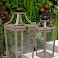 thumbnail image 2 of Wood Lantern Natural Finish Brown 29.25"H, 2 of 4