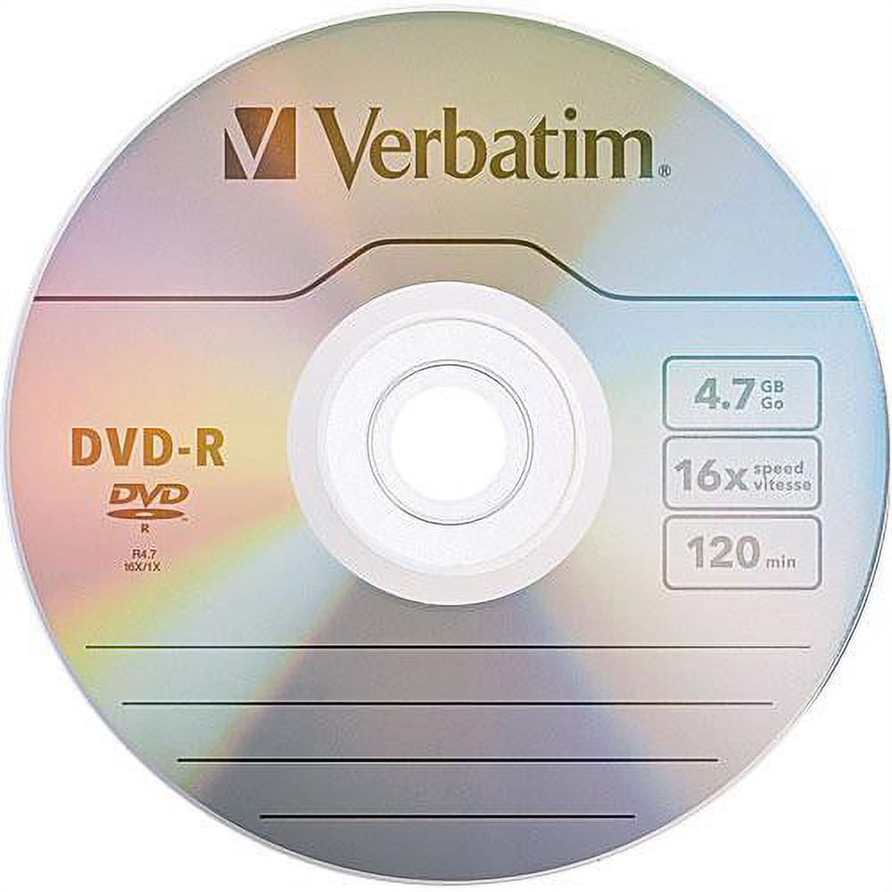 Verbatim DVD-R 4.76GB 16X (50 Pack), Blue - image 2 of 2