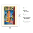 thumbnail image 2 of Turkish Cafe (Türkisches Café) - From an Original Color Painting by August Macke c.1914 - Bamboo Fine Art 290gsm Paper Print (Unframed) 24x32in, 2 of 4