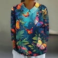thumbnail image 4 of Mujeres 3/4 Manga de Verano Tops, Estilo Casual Impresión, Cuello Redondo Top / Camisa, Vestidos de Verano con Mangas, 4 of 5