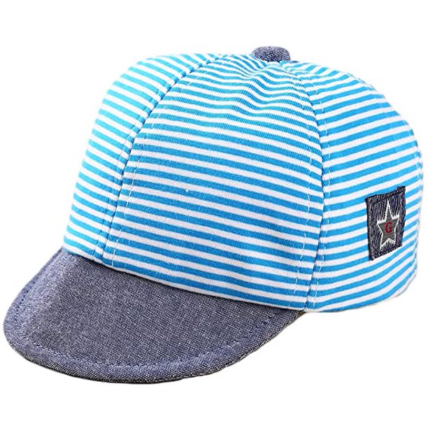 Kernelly Baby Boy Baseball Cap Striped Sunhat Letter Sun Protection Hat